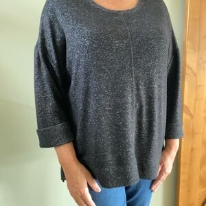 Habitat Black Marled Scoop Neck Sweater